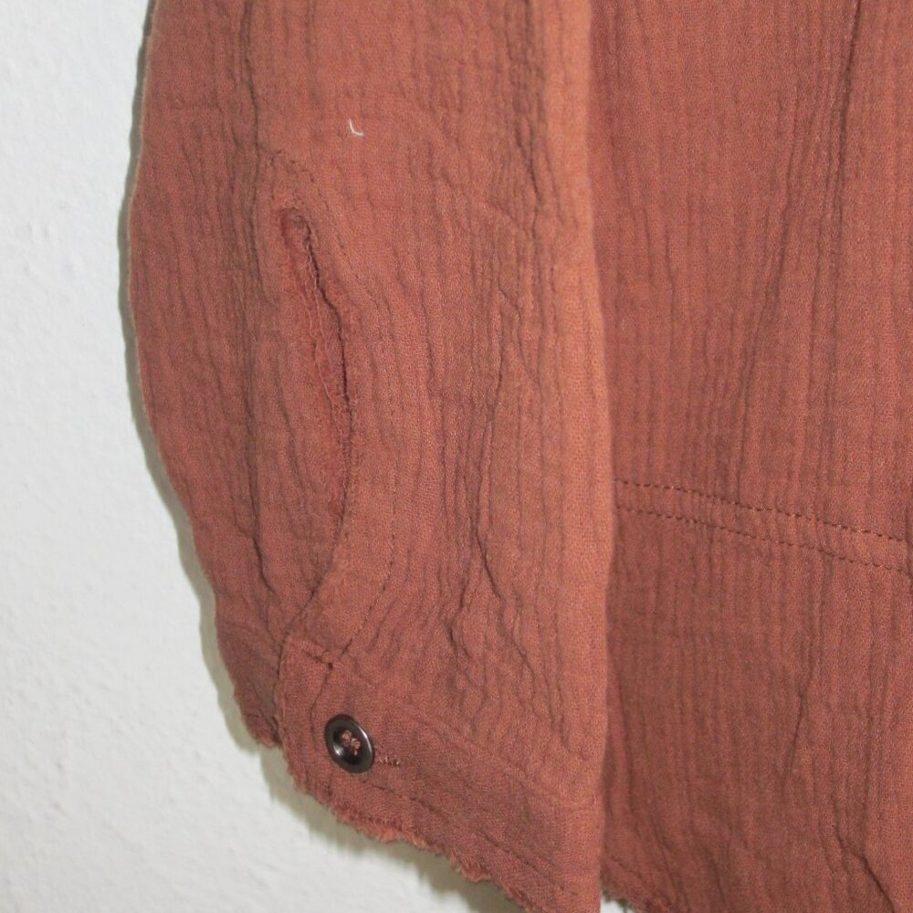 Trend: Notes New Premium Soft Frayed Hem Gauze Vintage Washed Shirt in N… - Picture 7 of 12
